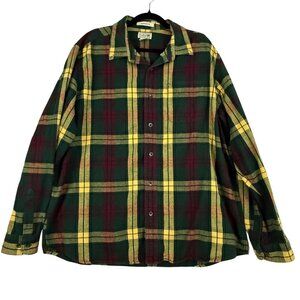 LL Bean Shirt‎ Mens Extra Large Plaid Flannel Traditional Fit Pocket Button Down